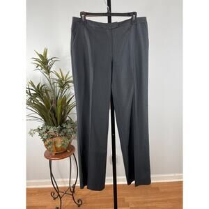 Calvin Klein Dress Pants Womens Size 10 Gray Pinstripe Masculine Feminine Preppy